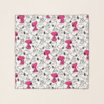 Snoopy Black & Magenta Pattern Scarf<br><div class="desc">Take a look at this super cute design featuring Snoopy in a black and magenta pattern.</div>