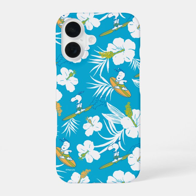 Snoopy Brooklyn Beach Pattern iPhone 16 Case (Back)