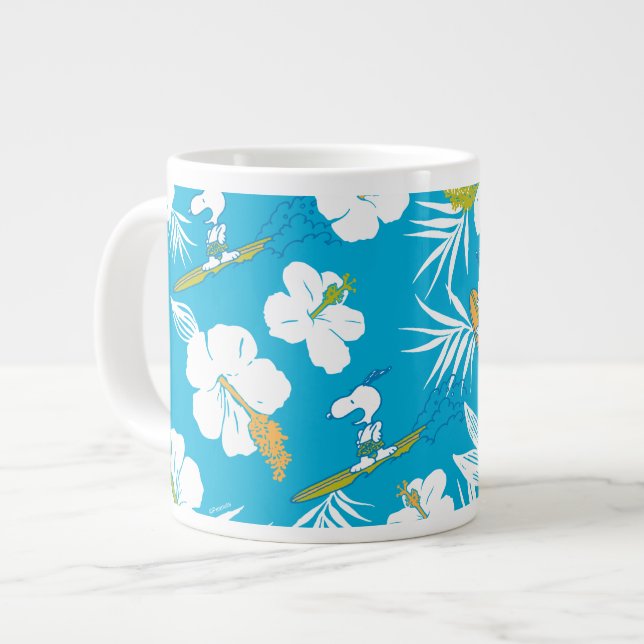 Snoopy Brooklyn Beach Pattern Large Coffee Mug (Front Left)