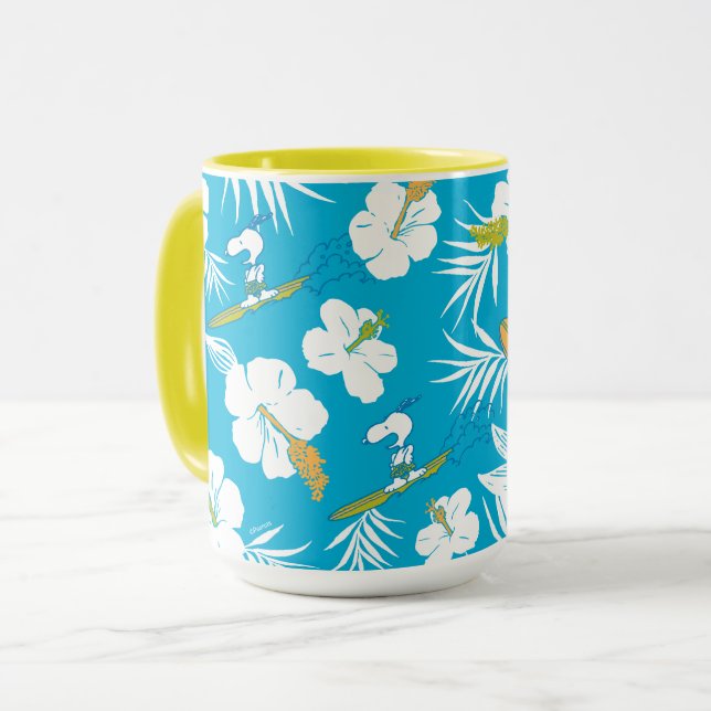 Snoopy Brooklyn Beach Pattern Mug (Front Left)