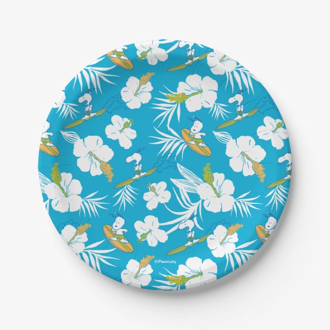 Snoopy Brooklyn Beach Pattern Paper Plate (Front)