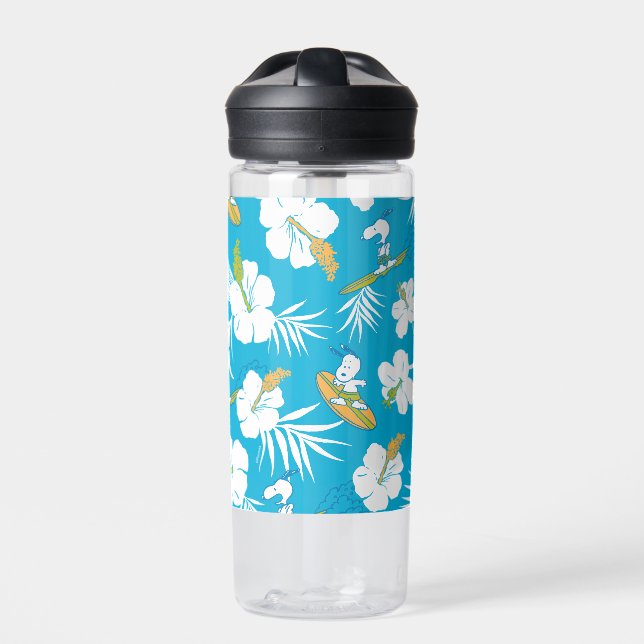 Snoopy Brooklyn Beach Pattern Water Bottle (Front)