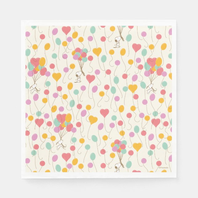 Snoopy Bunches of Balloons Pattern Napkin (Front)