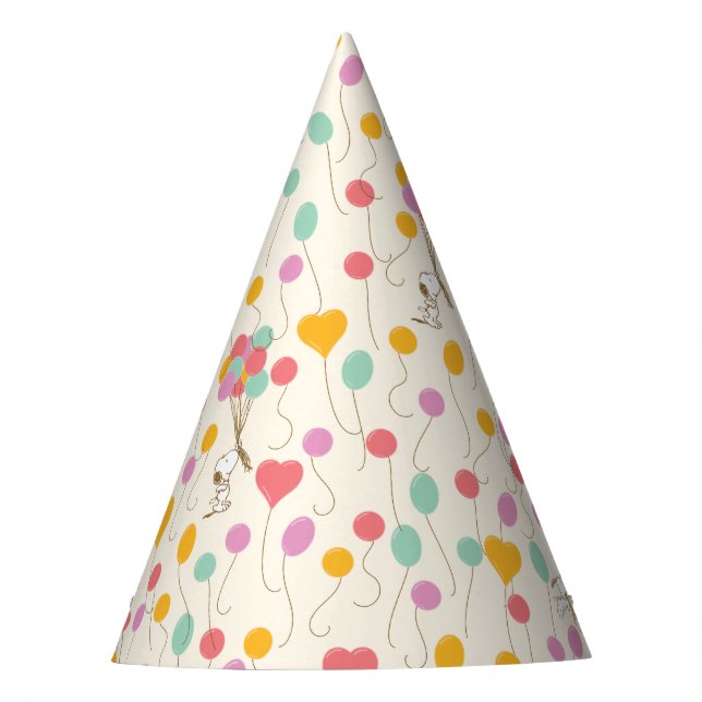 Snoopy Bunches of Balloons Pattern Party Hat (Front)