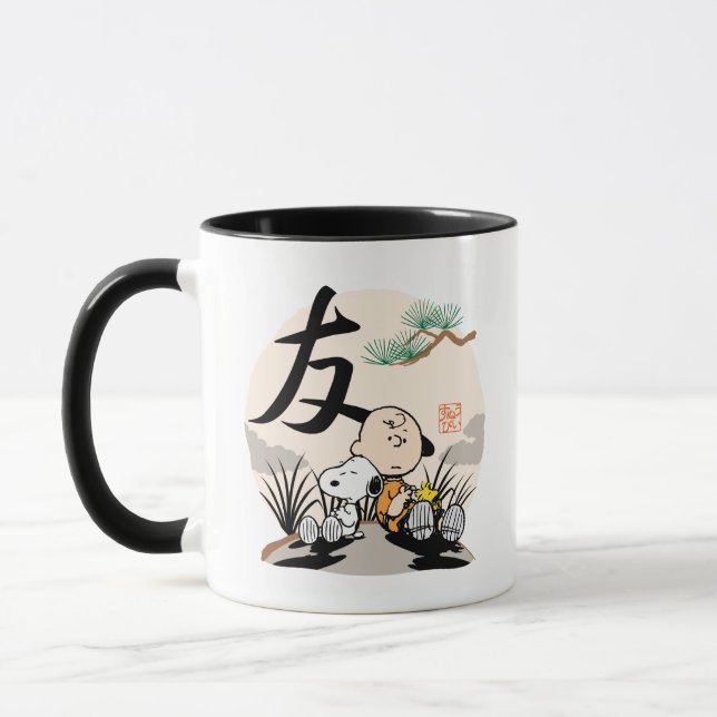 Snoopy, Charlie Brown, and Woodstock - Friend Mug (Left)