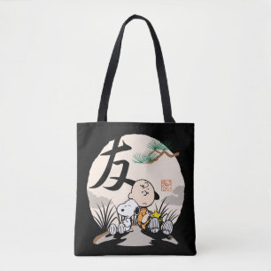 Snoopy, Charlie Brown, and Woodstock - Friend Tote Bag