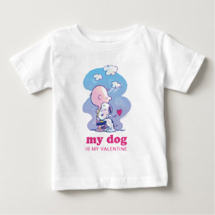 Snoopy & Charlie Brown   My Dog Is My Valentine Baby T-Shirt