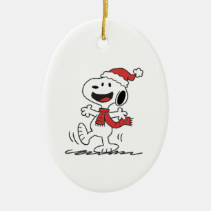Snoopy Christmas Ceramic Ornament