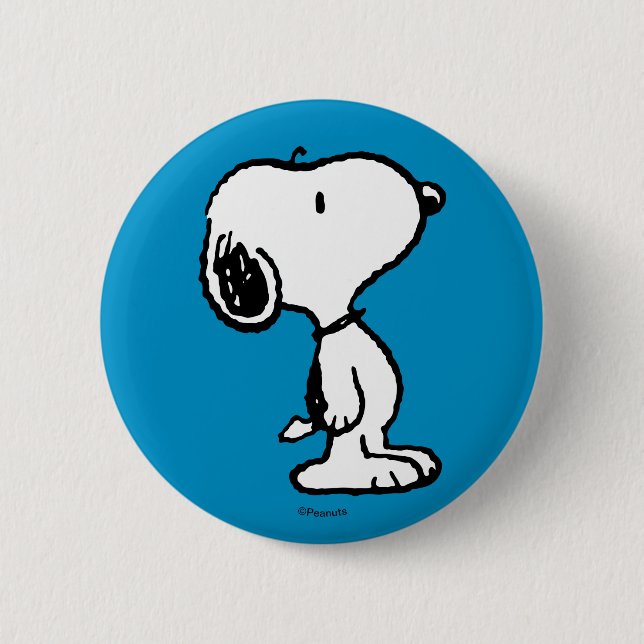 Snoopy Classic Comics 6 Cm Round Badge (Front)