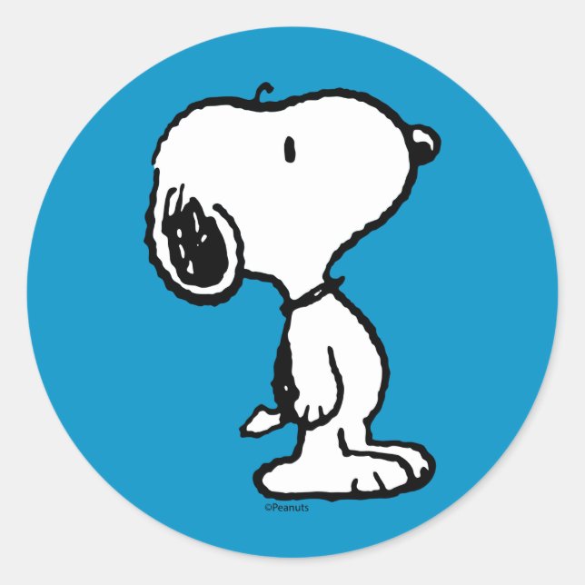 Snoopy Classic Comics Classic Round Sticker (Front)