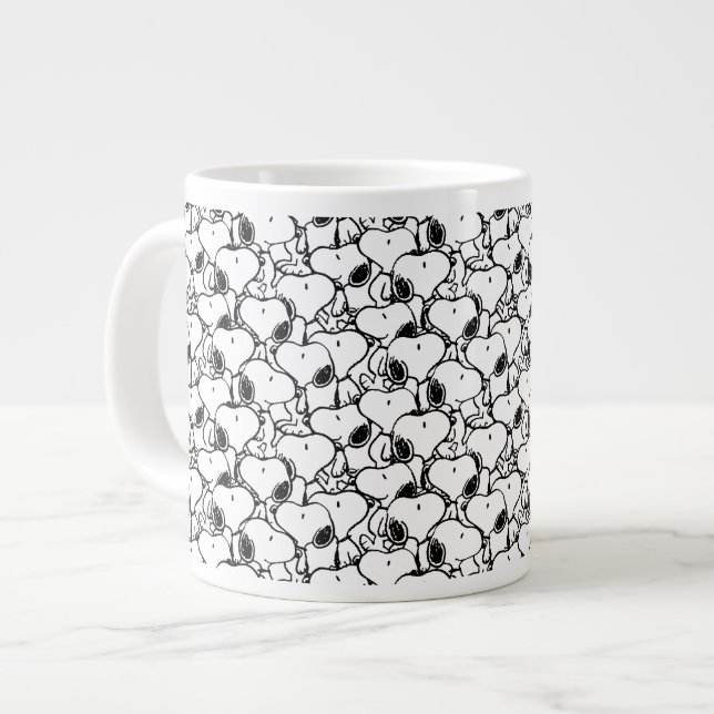 Snoopy Classic Comics Pattern Large Coffee Mug (Front Left)