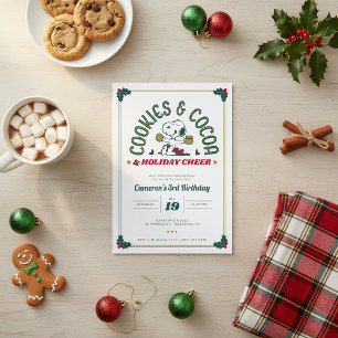 Snoopy   Cookies & Cocoa Birthday Invitation