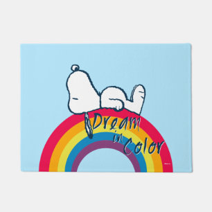 Snoopy   Dream in Colour Rainbow Doormat