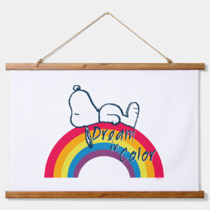 Snoopy   Dream in Colour Rainbow Hanging Tapestry