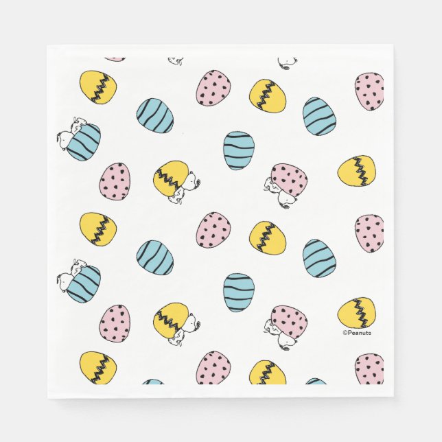 Snoopy Easter Egg Pattern Napkin (Front)
