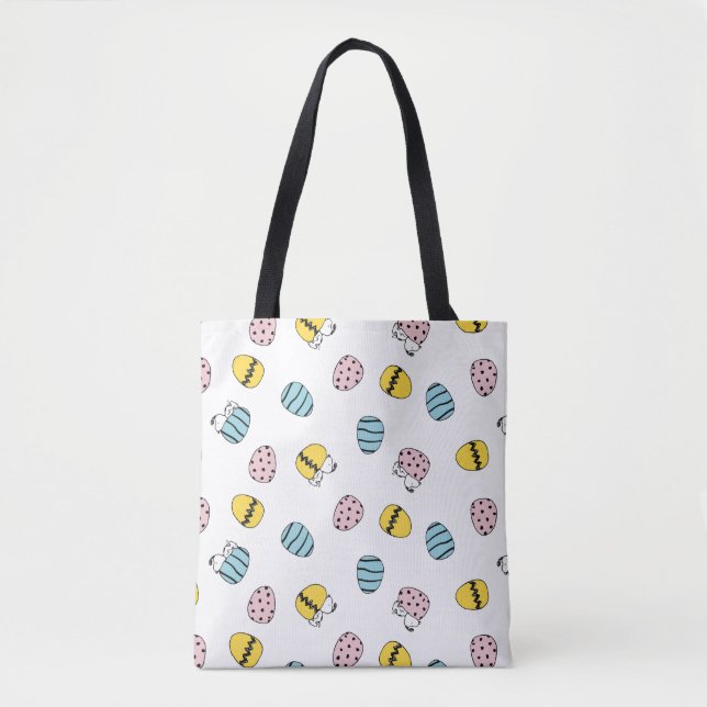 Snoopy Easter Egg Pattern Tote Bag (Front)