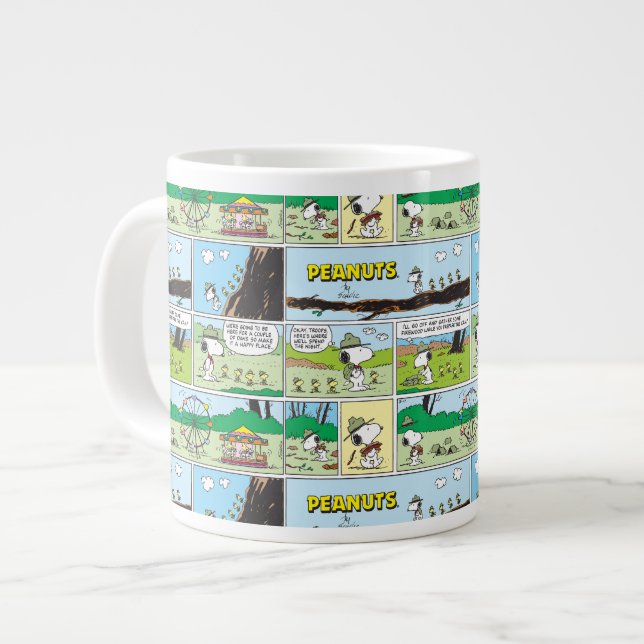Snoopy & Friends | Go Camping Large Coffee Mug (Front Left)