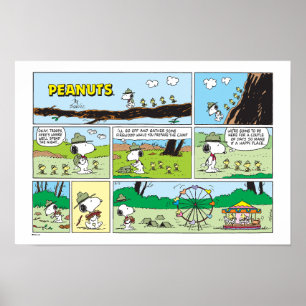 Snoopy & Friends Go Camping Poster
