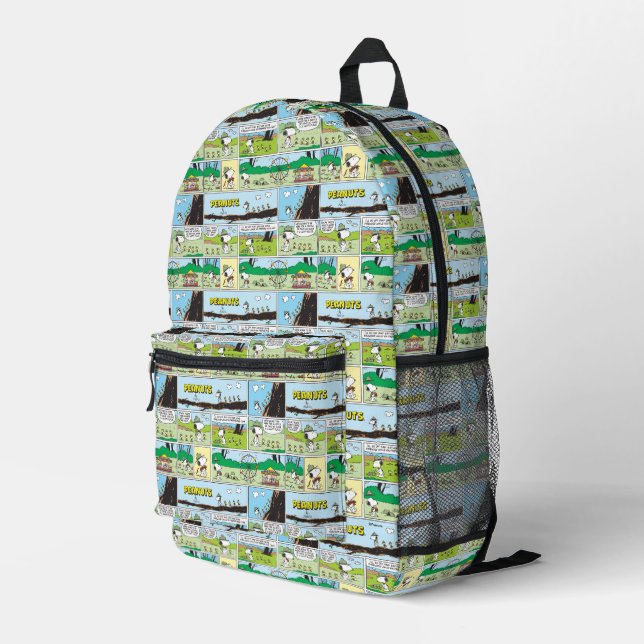 Snoopy & Friends | Go Camping Printed Backpack (Back Corner Right)