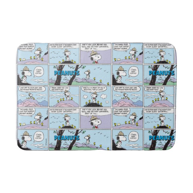 Snoopy & Friends | Go Hiking Bath Mat (Front)