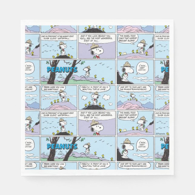Snoopy & Friends | Go Hiking Napkin (Front)