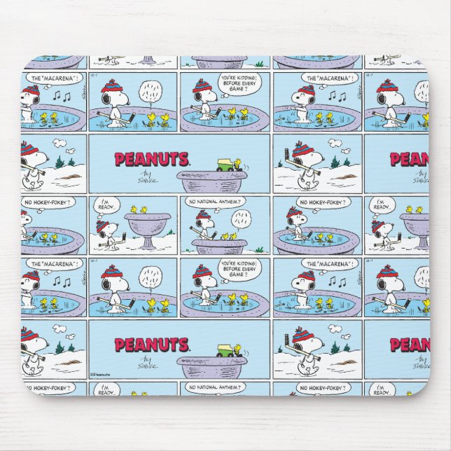 Snoopy & Friends Hockey Game Mouse Pad (Front)