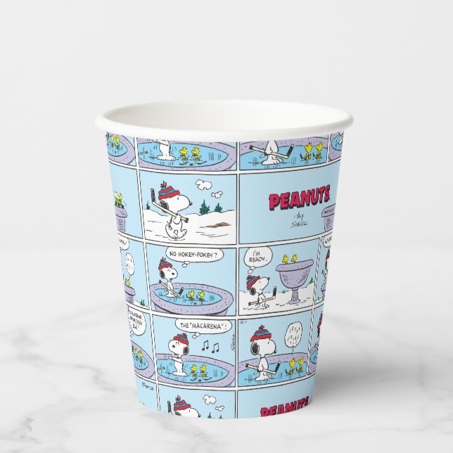 Snoopy & Friends Hockey Game Paper Cups (Front)
