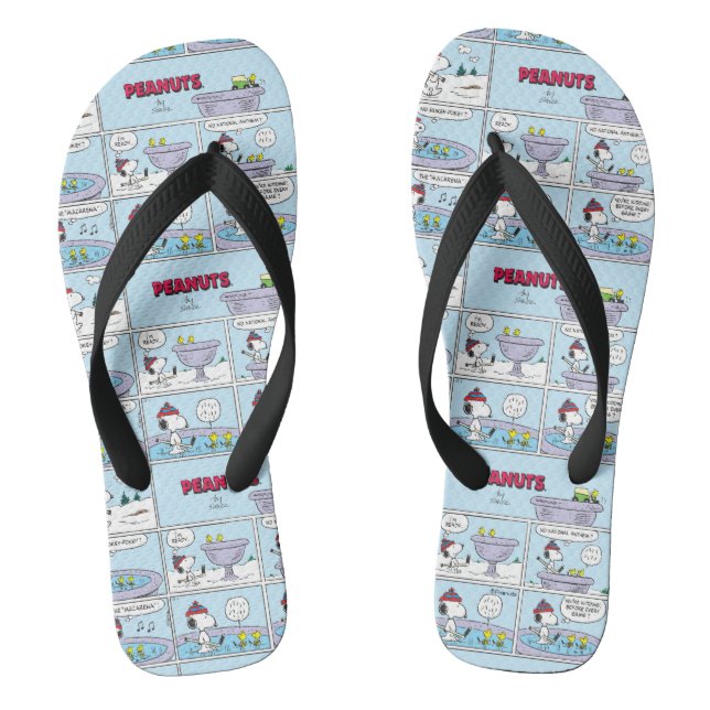 Snoopy & Friends Hockey Game Thongs (Footbed)