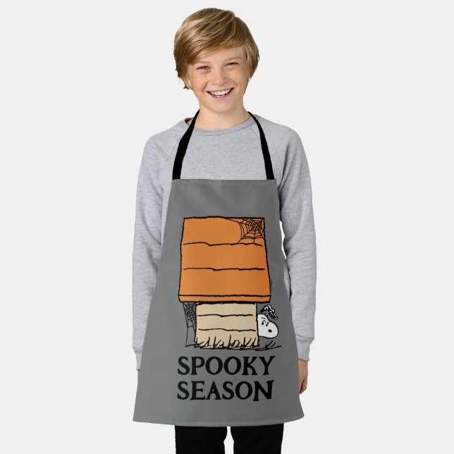 Snoopy Halloween Spider Web Doghouse Apron (Worn)
