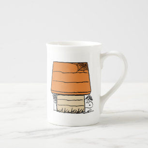 Snoopy Halloween Spider Web Doghouse Bone China Mug