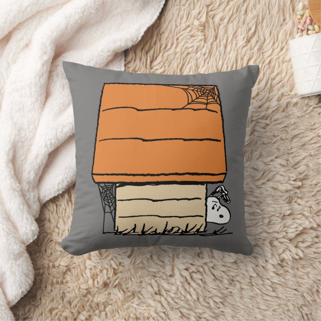 Snoopy Halloween Spider Web Doghouse Cushion (Blanket)
