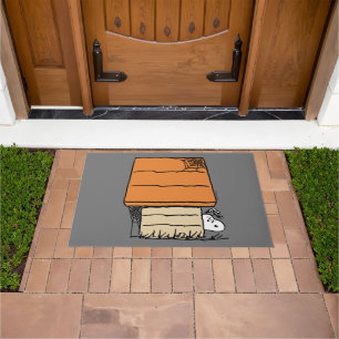 Snoopy Halloween Spider Web Doghouse Doormat