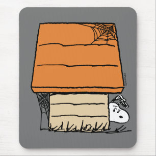 Snoopy Halloween Spider Web Doghouse Mouse Pad