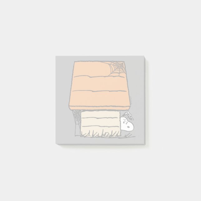 Snoopy Halloween Spider Web Doghouse Post-it Notes (Front)