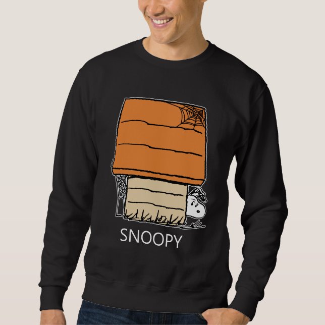 Snoopy Halloween Spider Web Doghouse Sweatshirt (Front)