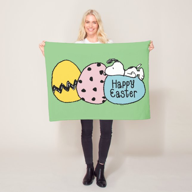 Snoopy - Happy Easter Fleece Blanket (In Situ)