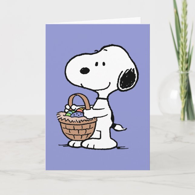 Snoopy Happy Easter Holiday Card (Front)