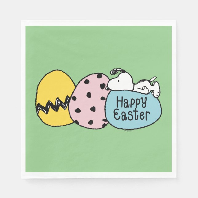 Snoopy - Happy Easter Napkin (Front)