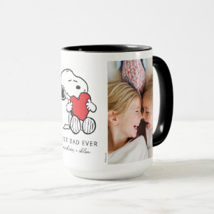 Snoopy Heart   Best Dad Ever - Photo Mug