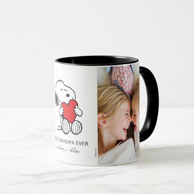 Snoopy Heart | Best Grandpa Ever - Photo Mug (Front Right)