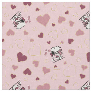 Snoopy Hearts and Love Letters Fabric