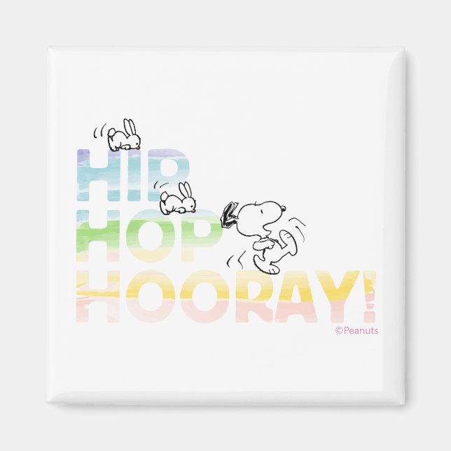 Snoopy Hip Hop Hooray Easter Magnet (Front)