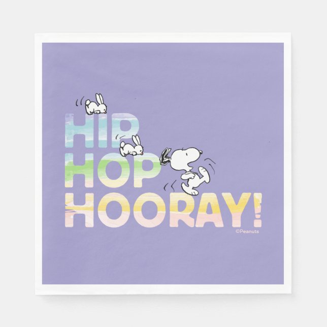 Snoopy Hip Hop Hooray Easter Napkin (Front)