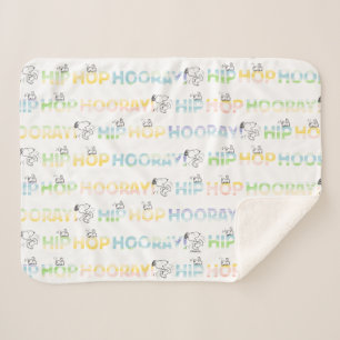 Snoopy Hip Hop Hooray Easter Sherpa Blanket