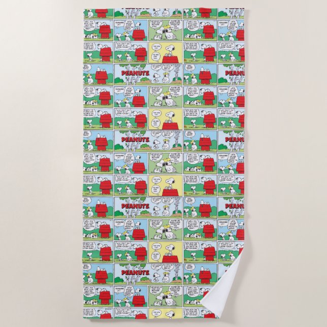 Snoopy & His Brothers Andy & Olaf Beach Towel (Front)