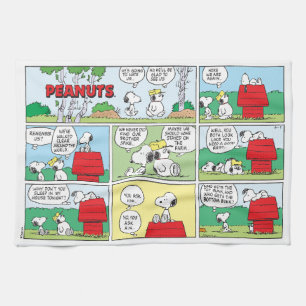 Snoopy & His Brothers Andy & Olaf Tea Towel