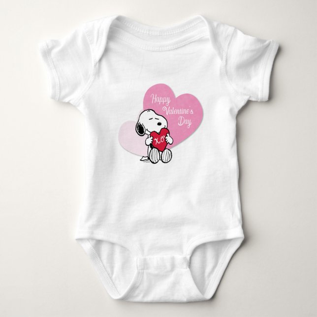 Snoopy Hugs & Kisses Baby Bodysuit (Front)