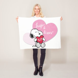 Snoopy Hugs & Kisses Fleece Blanket