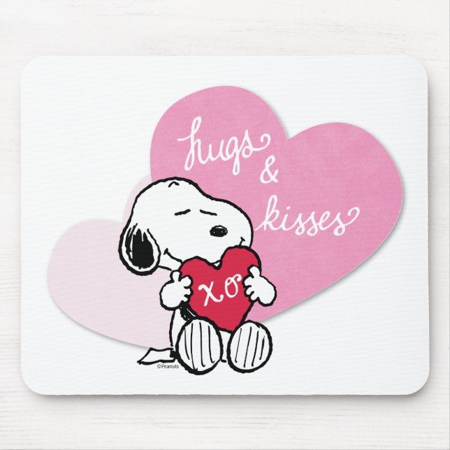 Snoopy Hugs & Kisses Mouse Pad (Front)