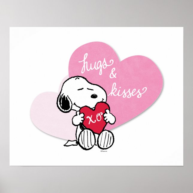 Snoopy Hugs & Kisses Poster (Front)